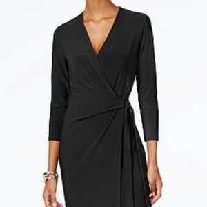 Calvin Klein Black Wrap Dress